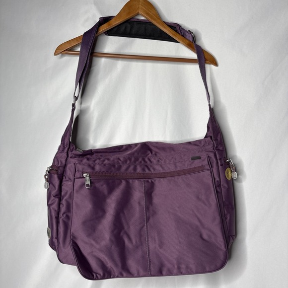 eBags Piazza Daybag 2.0 Travel Crossbody Bag Laptop Purple Multiple Pockets - Picture 1 of 12